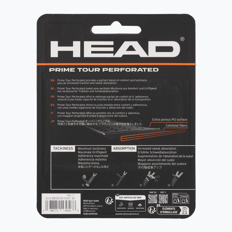 Griffbänder für Tennisschläger HEAD Prime Tour Perforated 3 pcs. black 2