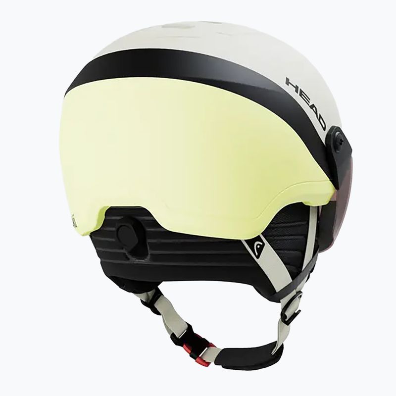 Kinder-Skihelm HEAD Yuki Visor Jr lime swirl/silver/red 2