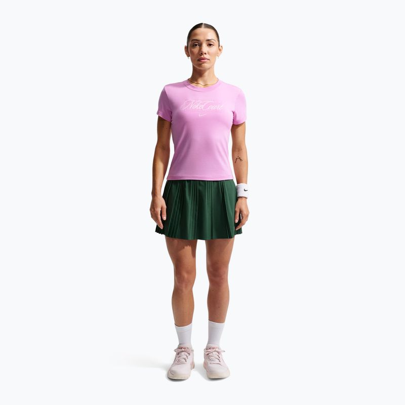 Damen-Tennisshirt Nike Court Heritage light magenta/pink foam 2