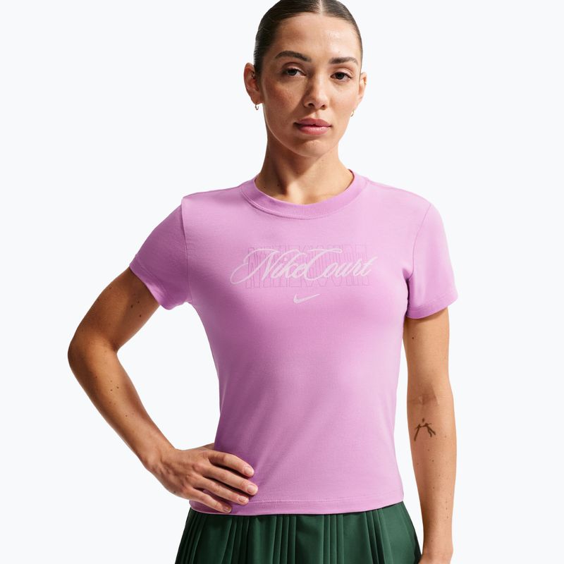 Damen-Tennisshirt Nike Court Heritage light magenta/pink foam 4