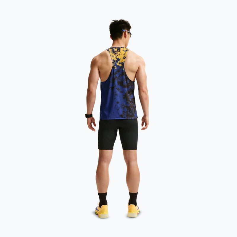 Herren-Laufshirt Nike AeroSwift Dri-Fit ADV Singlet citron pulse/lapis/bright crimson 3