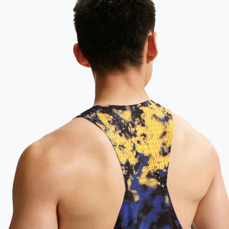 Herren-Laufshirt Nike AeroSwift Dri-Fit ADV Singlet citron pulse/lapis/bright crimson 5
