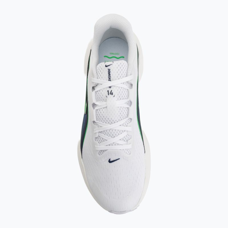 Herren-Laufschuhe Nike Downshifter 14 white/midnight navy/green spark 5