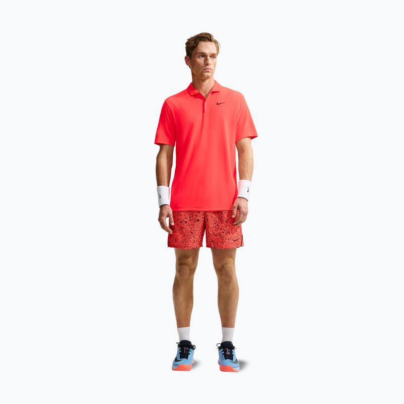 Herren-Tennisshirt Nike Court Dri-FIT Bright Crimson/Black 2