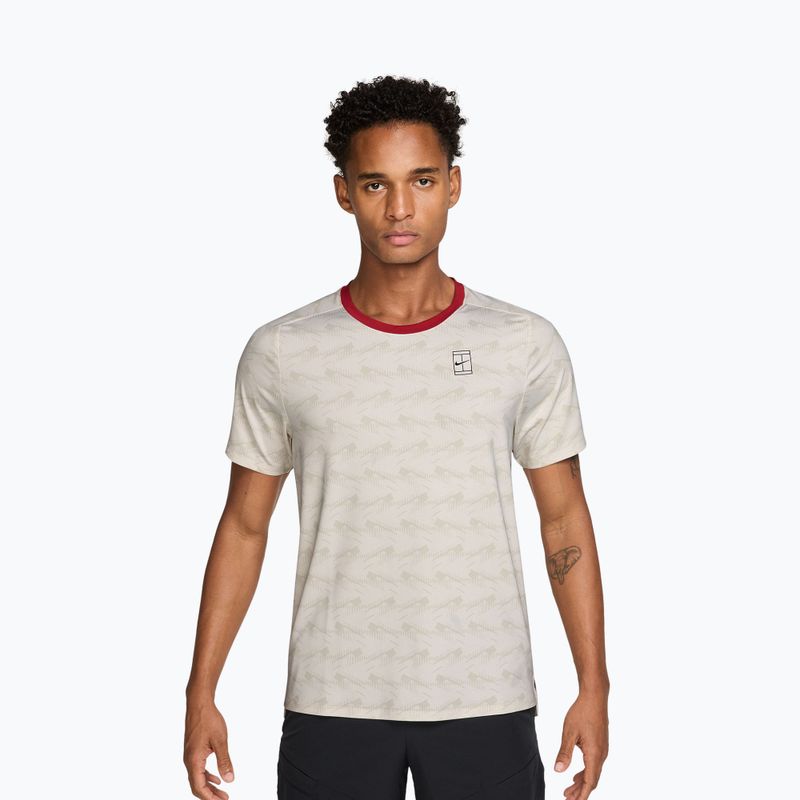 Herren-Shirt Nike Court Advantage light bone/tough red/black