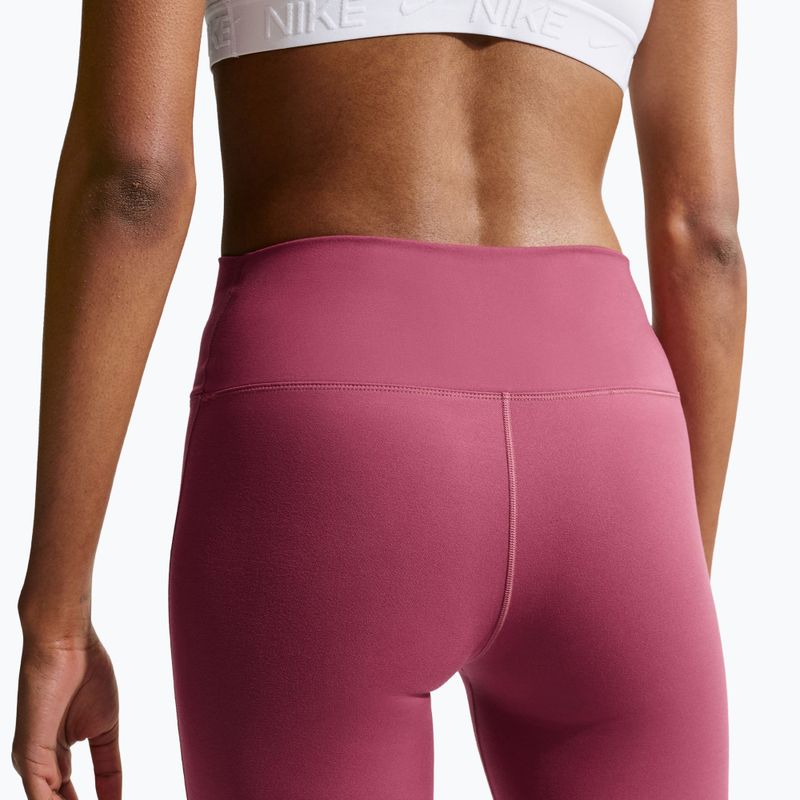 Damen-Trainingsleggings Nike One pink smoke/white 5