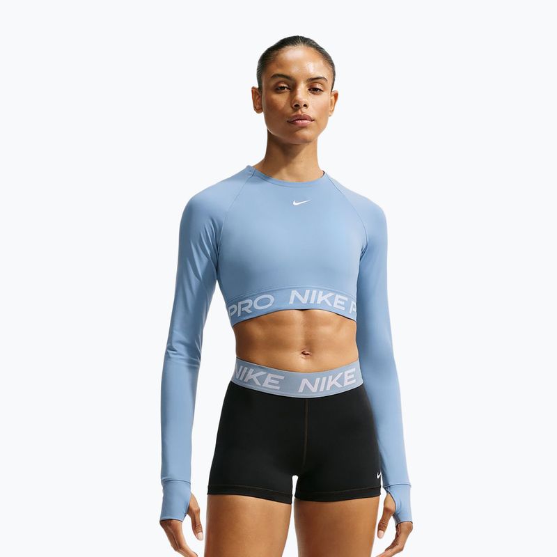 Damen-Longsleeve Nike Pro work blue/white