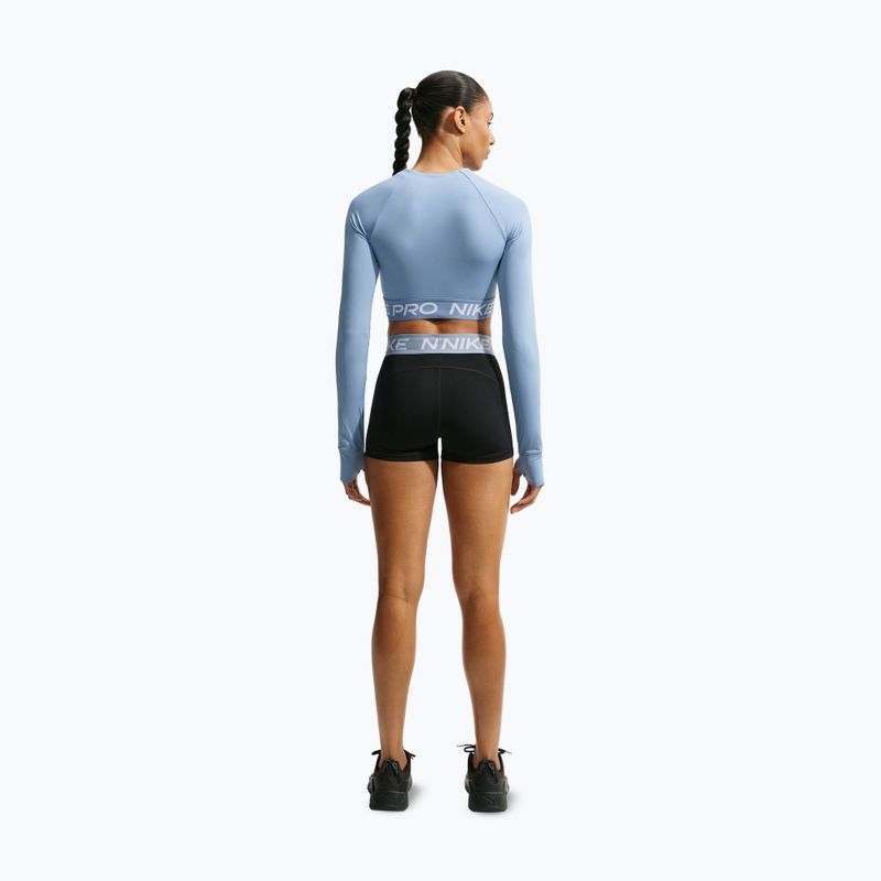 Damen-Longsleeve Nike Pro work blue/white 2