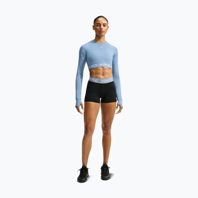 Damen-Longsleeve Nike Pro work blue/white 7