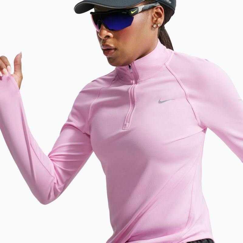 Laufpullover für Damen Nike Tempo Dri-Fit 1/4 Zip pink rise 6