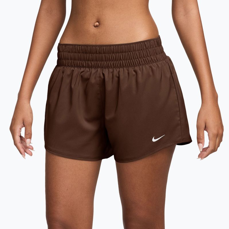 Damen-Shorts Nike One Dri-Fit 3" cacao wow/white