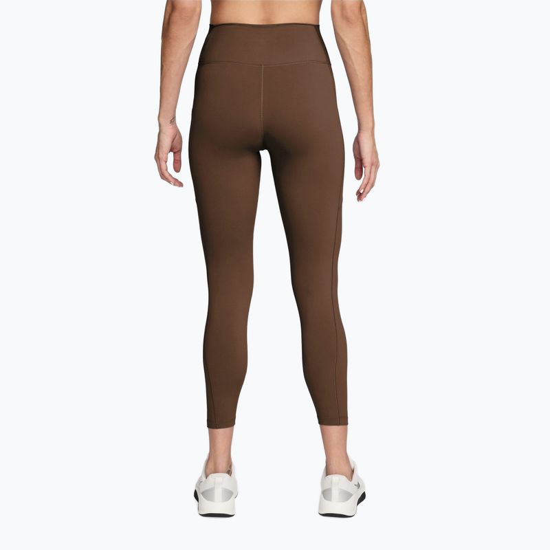 Damen-Trainingsleggings Nike One High-Waisted 7/8 cacao wow/white 2