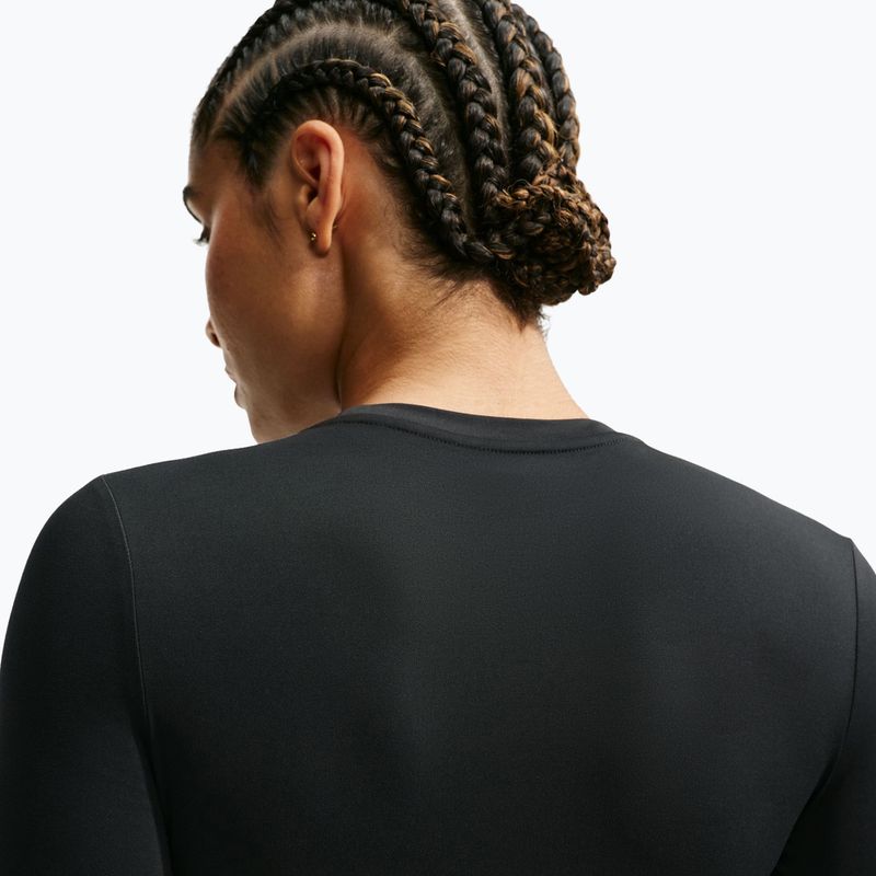 Damen-Trainingslangarmshirt Nike One Fitted black/white 5