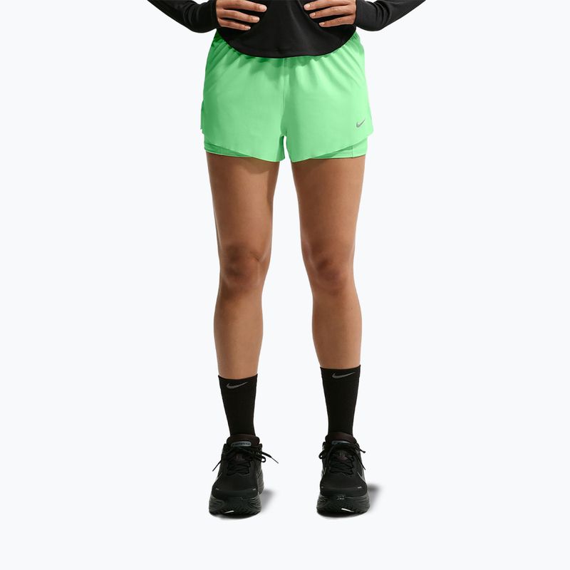 Damen-Laufshorts Nike Swift Mid-Rise 2in1 illusion green