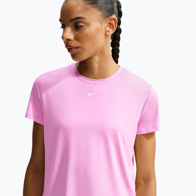 Damen-Trainingsshirt Nike One Classic pink rise/white 4
