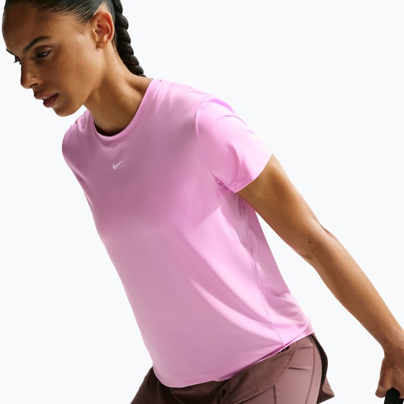Damen-Trainingsshirt Nike One Classic pink rise/white 5