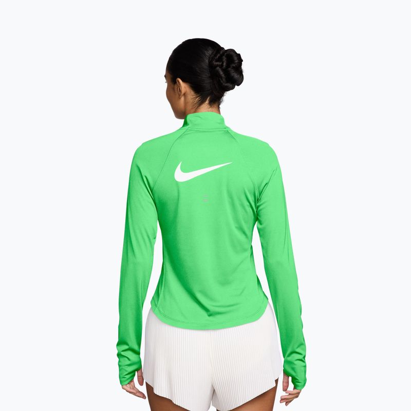 Damen-Laufshirt mit langen Ärmeln Nike Tempo Swoosh Run Dri-Fit 1/4-Zip illusion green/white 2