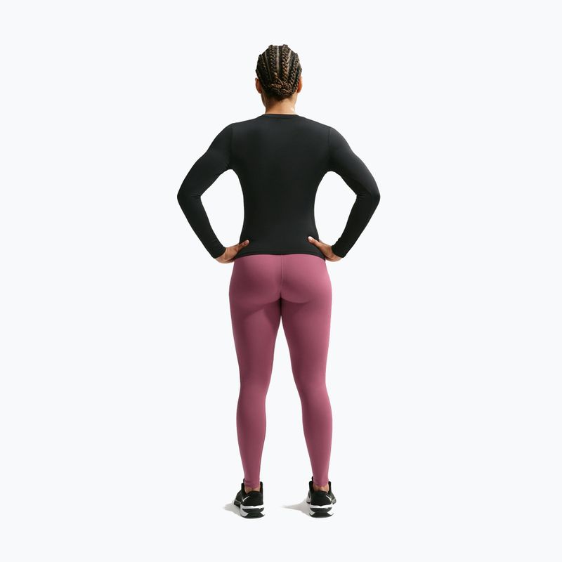 Damenleggings Nike One Seamless Front pink smoke/white 2