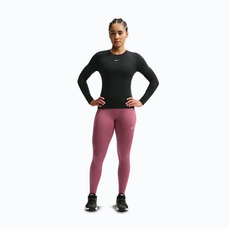 Damenleggings Nike One Seamless Front pink smoke/white 9