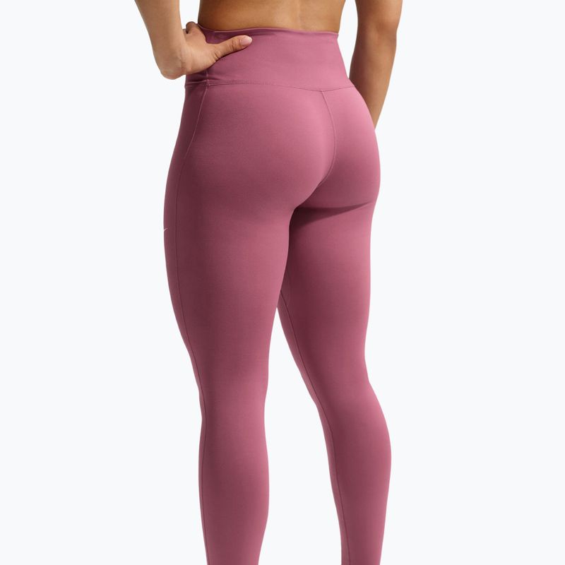Damenleggings Nike One Seamless Front pink smoke/white 4