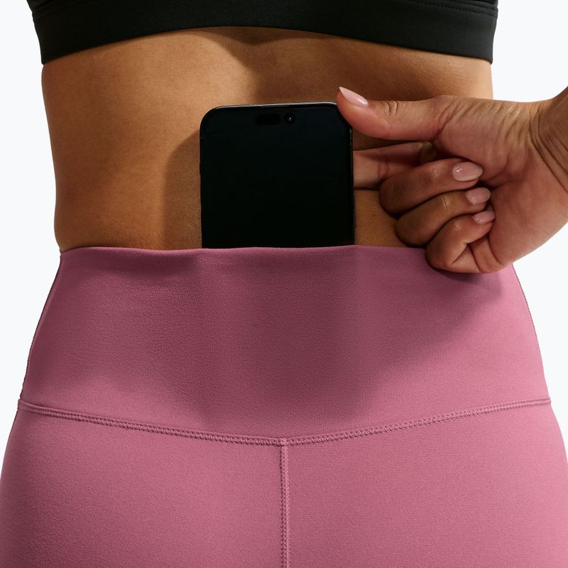 Damenleggings Nike One Seamless Front pink smoke/white 6