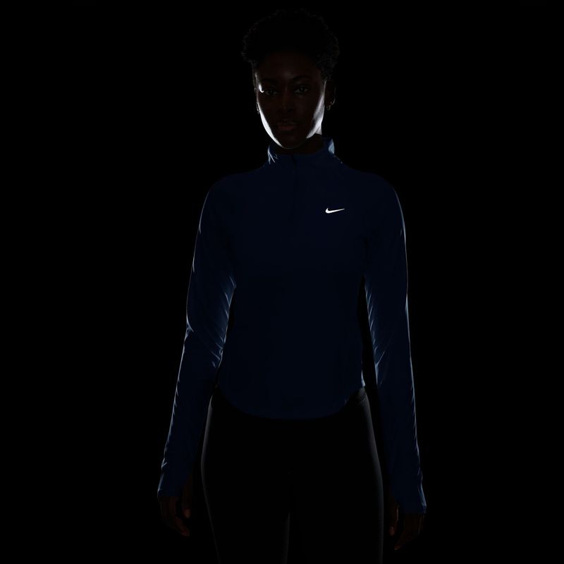 Damen-Laufshirt mit langen Ärmeln Nike Tempo Swoosh Run Dri-Fit 1/4-Zip old royal/pink rise 4