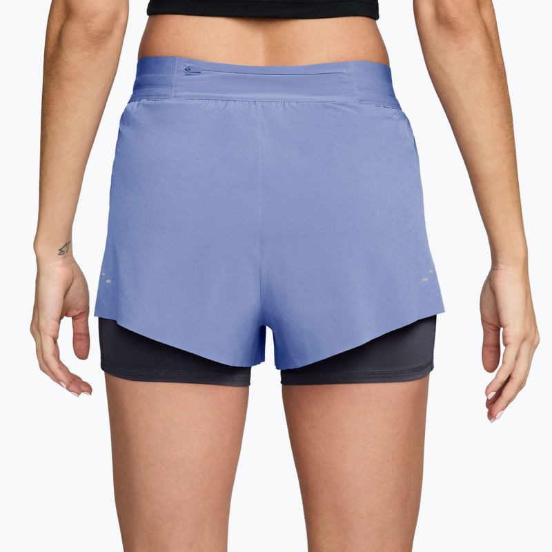 Damen-Laufshorts Nike Swift Mid-Rise 2in1 aluminum/royal tint 2