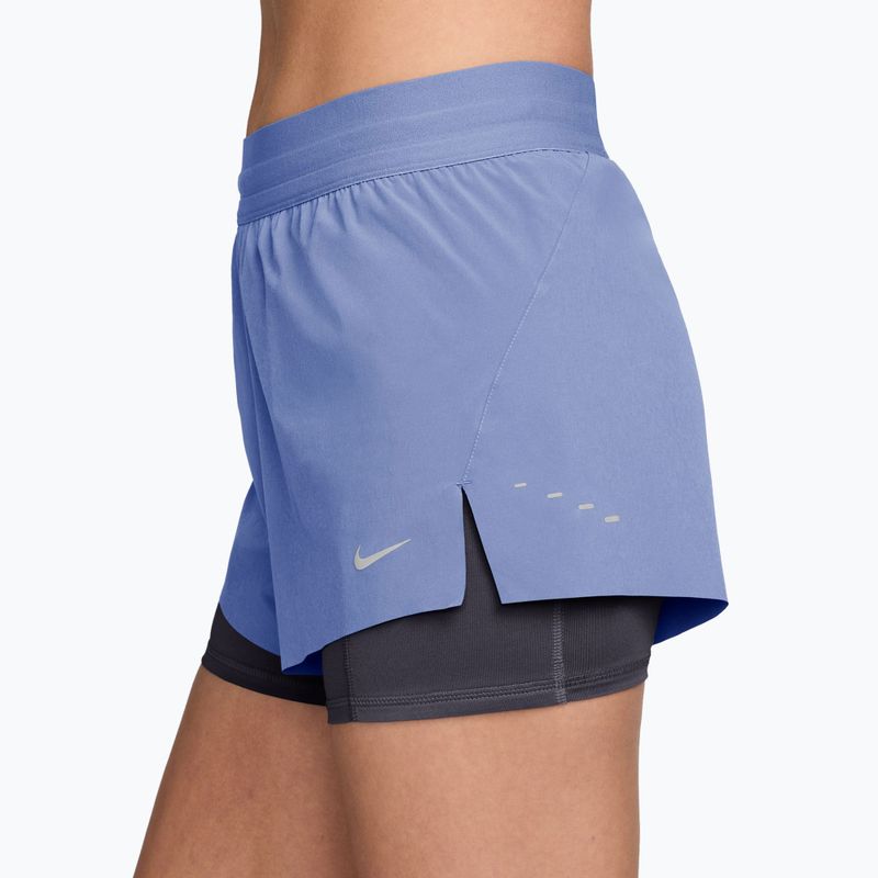 Damen-Laufshorts Nike Swift Mid-Rise 2in1 aluminum/royal tint 3