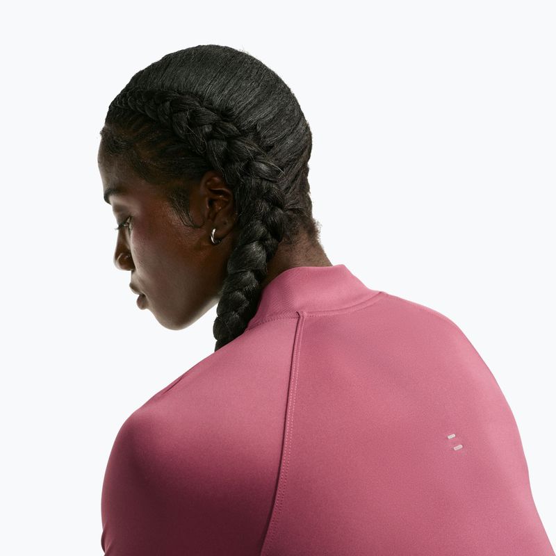 Laufpullover für Damen Nike Tempo Dri-Fit 1/4 Zip pink smoke 5