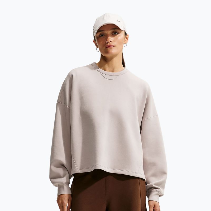 Damen-Trainingssweatshirt Nike 24.7 ImpossiblySoft Cream Ii/Cream Ii/College Grey