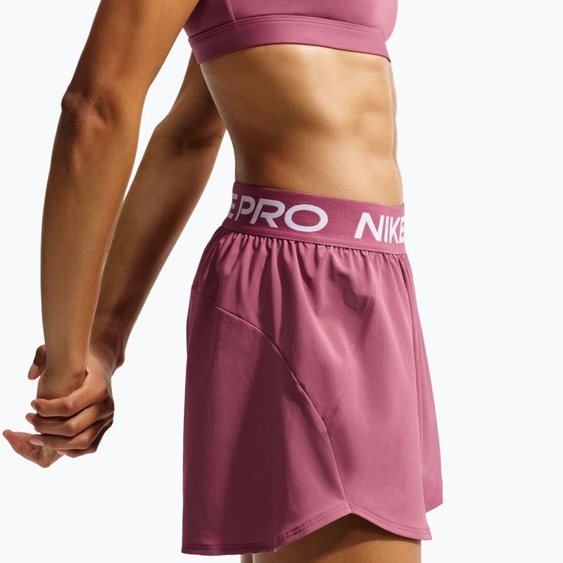 Damen Trainingsshorts Nike Pro pink smoke/white 5
