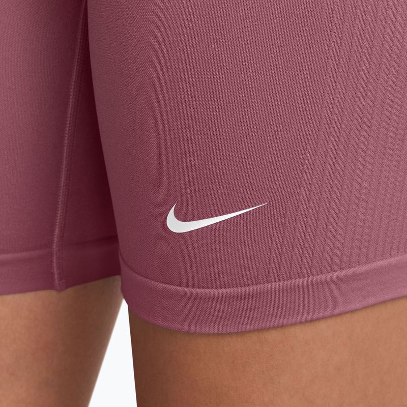 Damen Trainingsshorts Nike Pro Seamless pink smoke/white 4