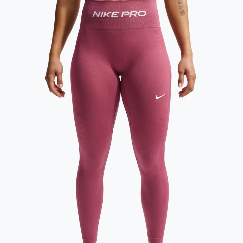 Damenleggings Nike Pro Seamless pink smoke/white