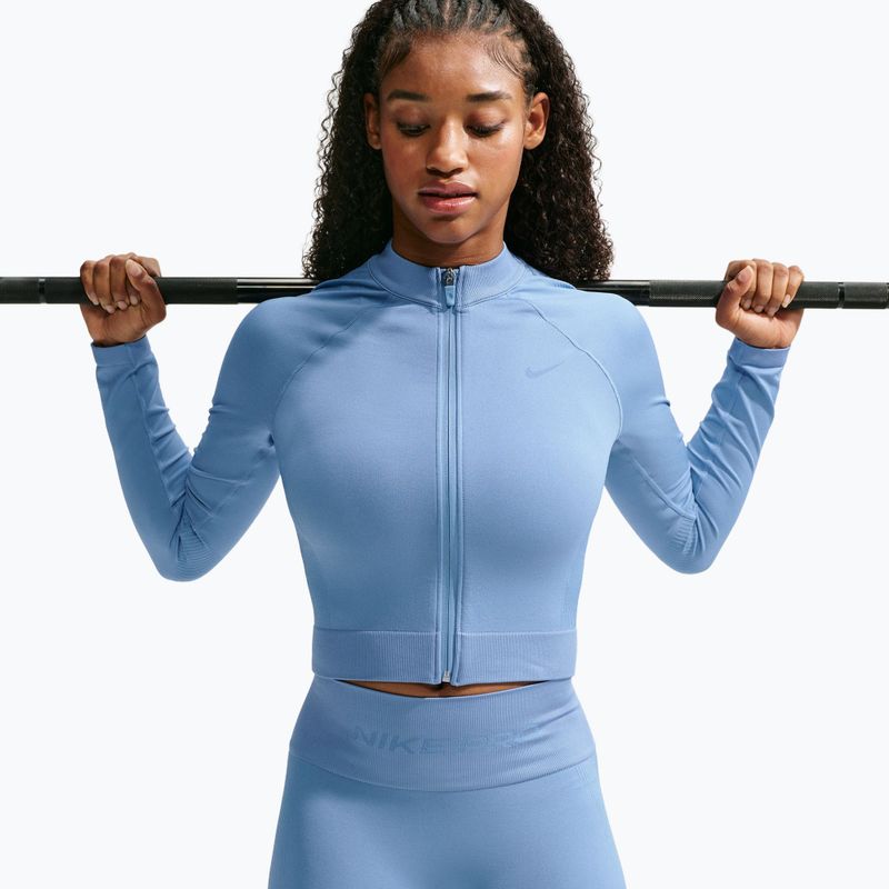 Damen-Trainingssweatshirt Nike Pro Seamless work blue 5