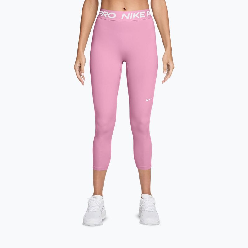 Damenleggings Nike Pro pink rise/white