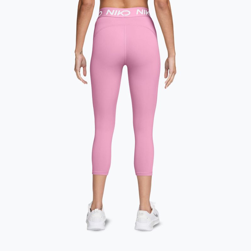 Damenleggings Nike Pro pink rise/white 2