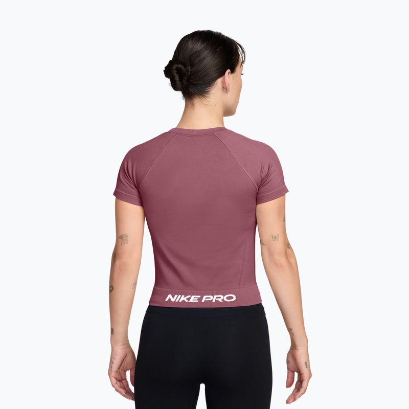 Damen-Trainingsshirt Nike Pro Seamless pink smoke/white 2