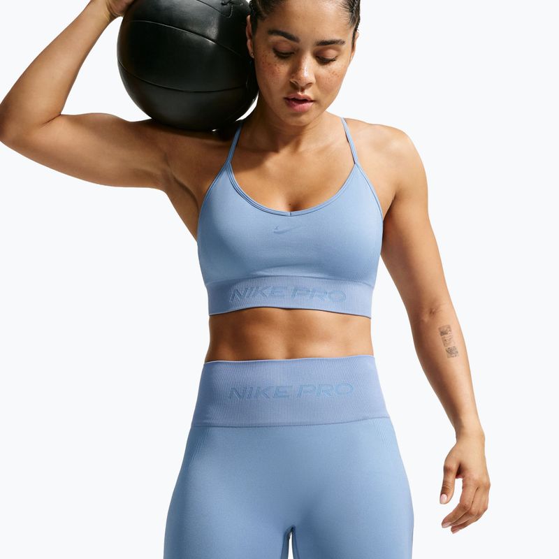 Damen Trainingsshorts Nike Pro Seamless work blue 3