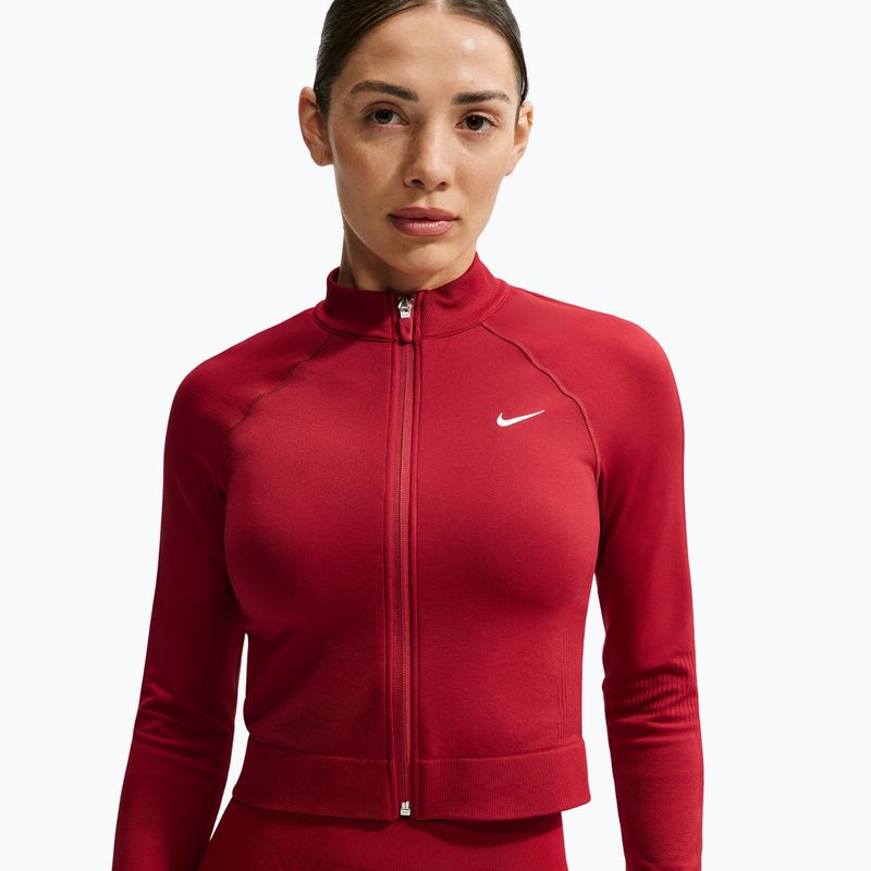 Damen-Trainingssweatshirt Nike Pro Seamless tough red/white 4