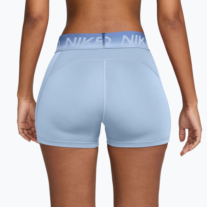 Damen Trainingsshorts Nike Pro hydrogen blue/aluminum 2