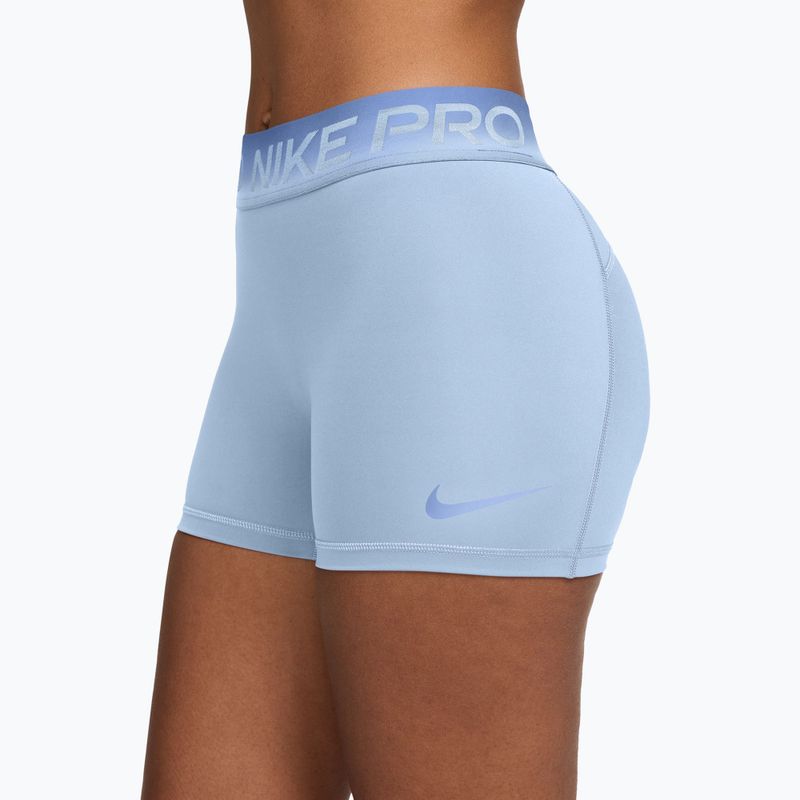 Damen Trainingsshorts Nike Pro hydrogen blue/aluminum 3