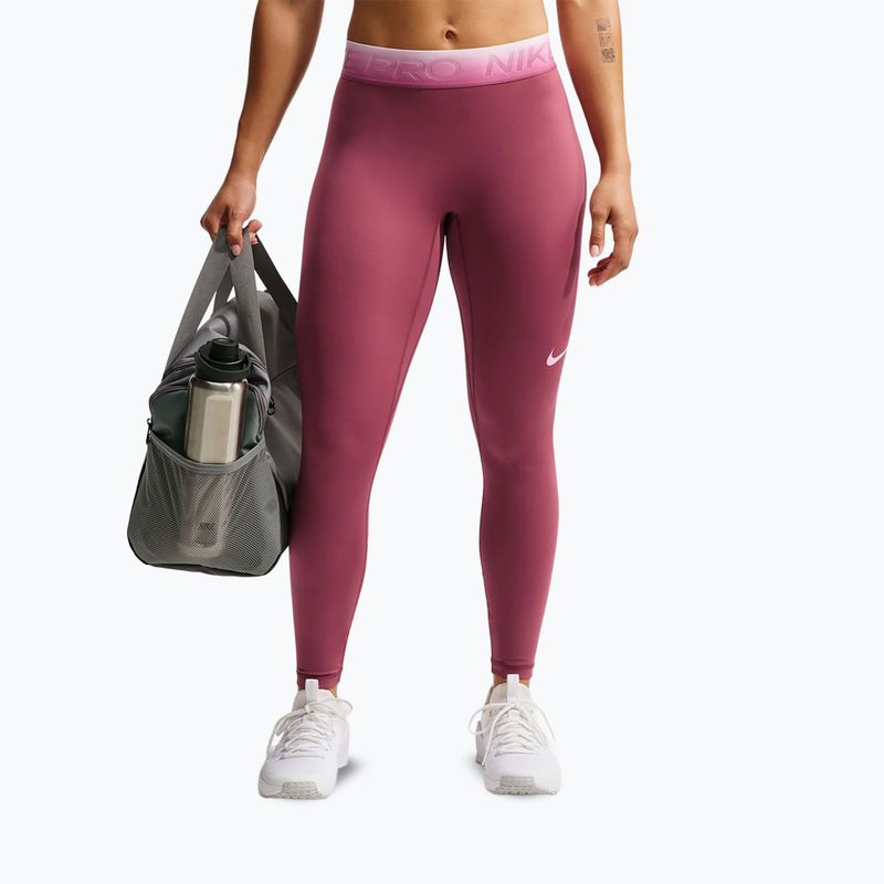 Damenleggings Nike Pro pink smoke/pink rise