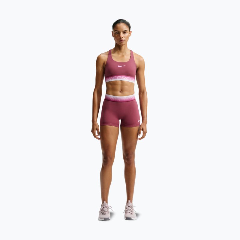 Damen Trainingsshorts Nike Pro pink smoke/bleached lilac 2