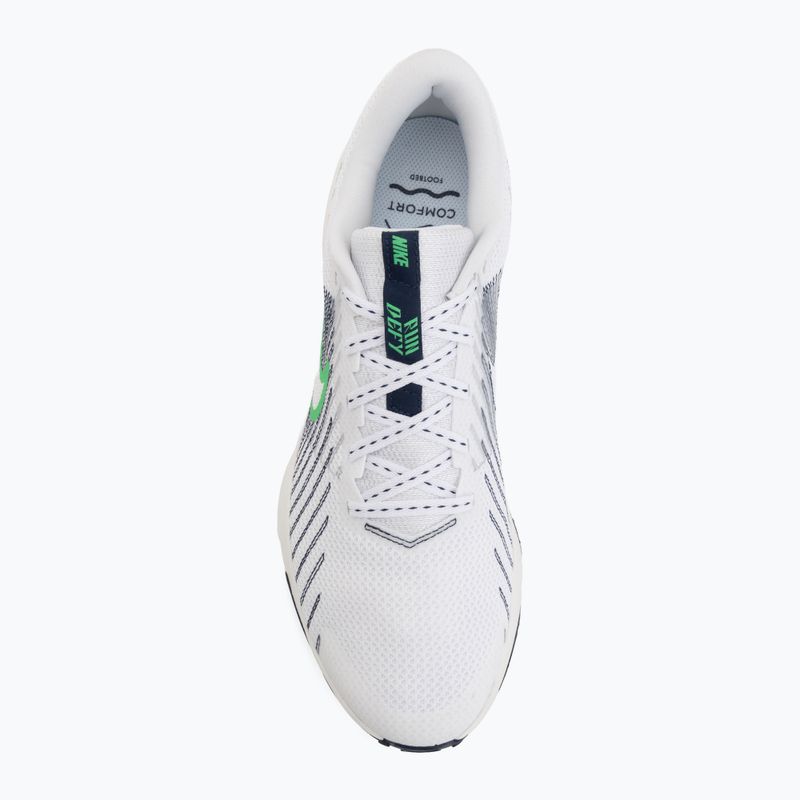 Herren-Laufschuhe Nike Run Defy White/Midnight Navy/Green Spark 5