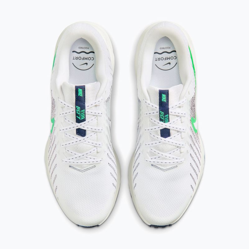 Herren-Laufschuhe Nike Run Defy White/Midnight Navy/Green Spark 5