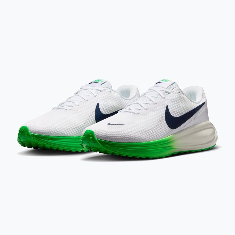Herren-Laufschuhe Nike Revolution 8 white/green spark/midnight navy 3