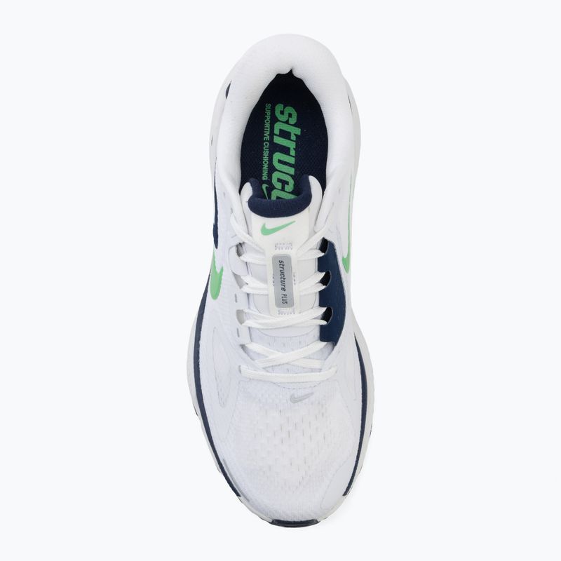 Herren-Laufschuhe Nike Structure Plus white/midnight navy/green spark 5