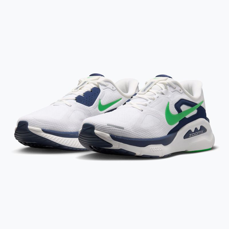 Herren-Laufschuhe Nike Structure Plus white/midnight navy/green spark 3