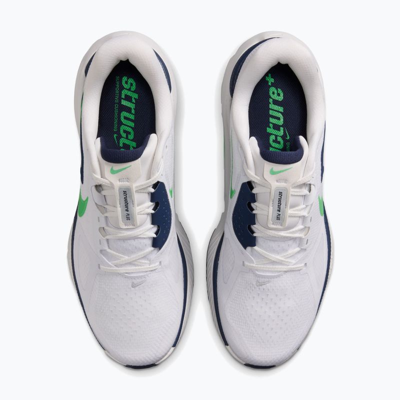 Herren-Laufschuhe Nike Structure Plus white/midnight navy/green spark 5