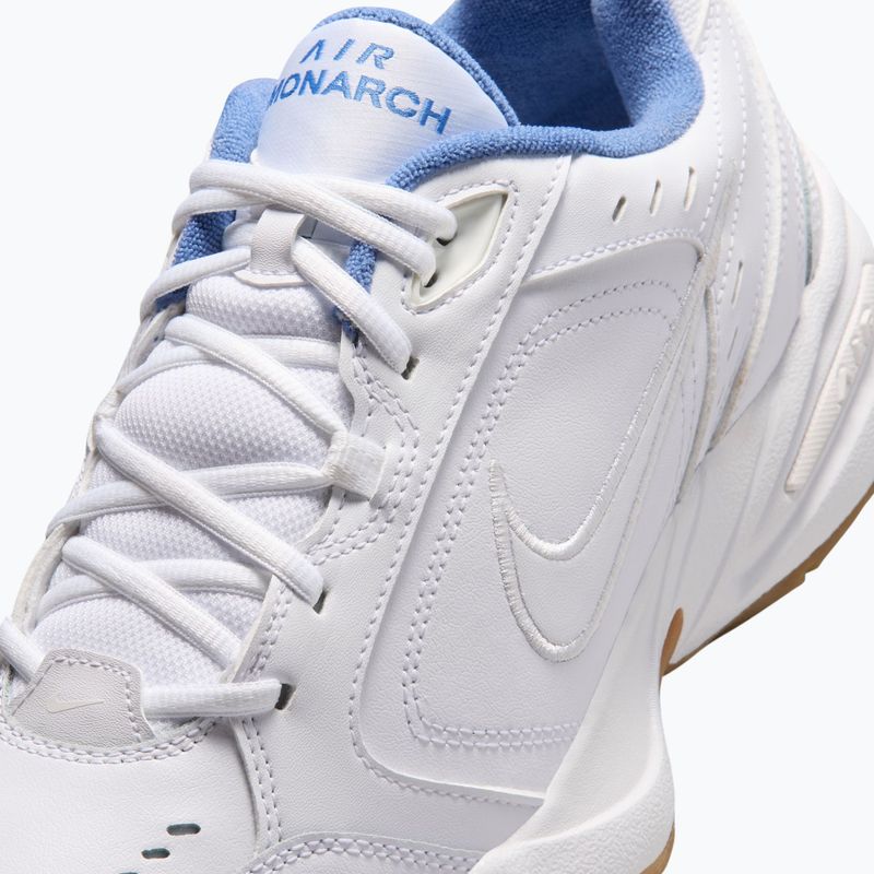 Herren Trainingsschuhe Nike Air Monarch IV white/indigo storm/gum light brown/white 5